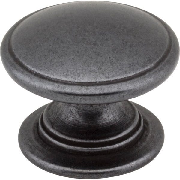 Jeffrey Alexander 1-1/4" Diameter Gun Metal Durham Cabinet Knob 3980-DACM - main